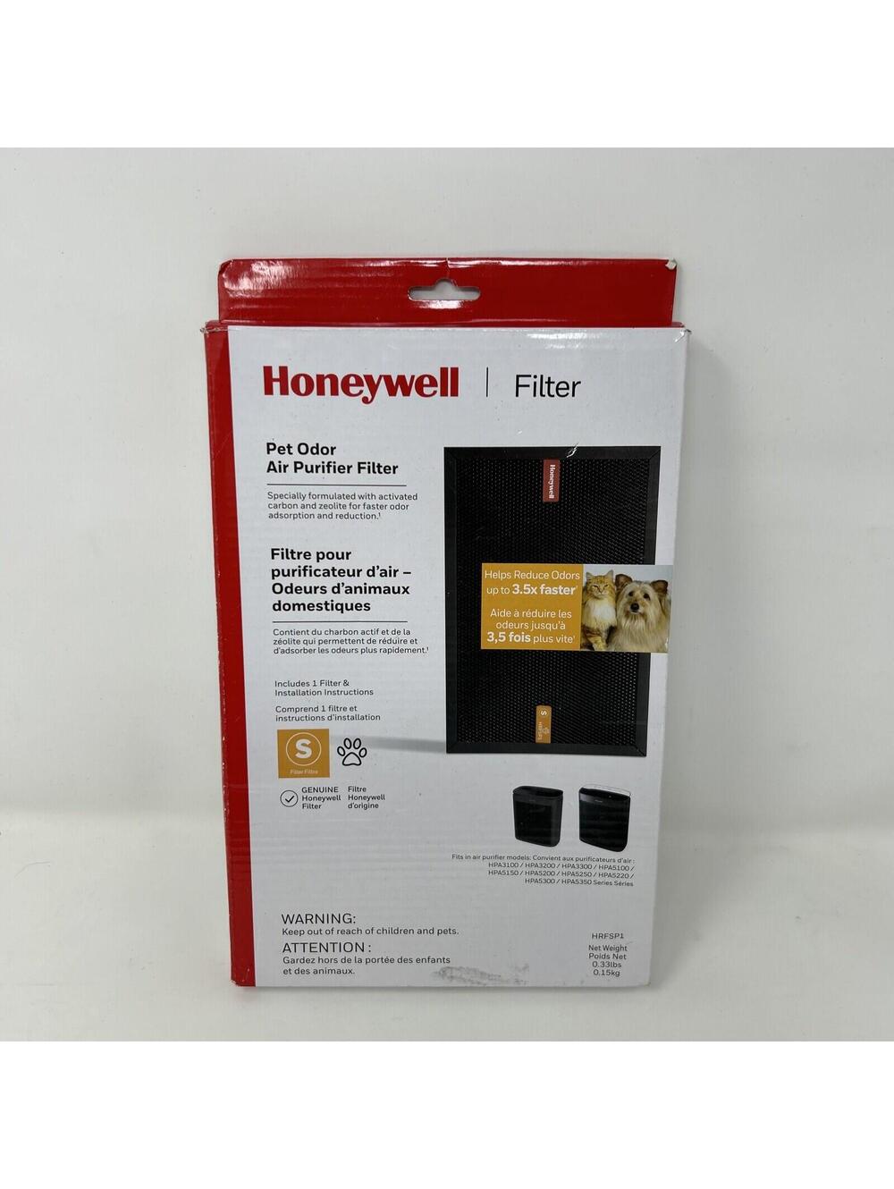 Honeywell Enhanced Pet Odor Removing HRFSP1 Air Purifier Filter Size Small